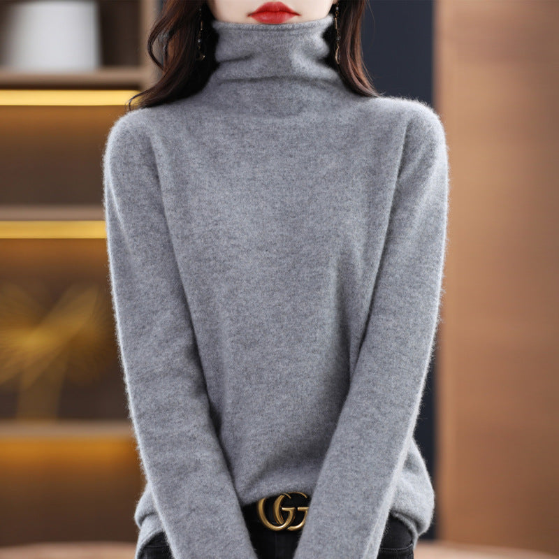 Sweter z golfem i długim rękawem