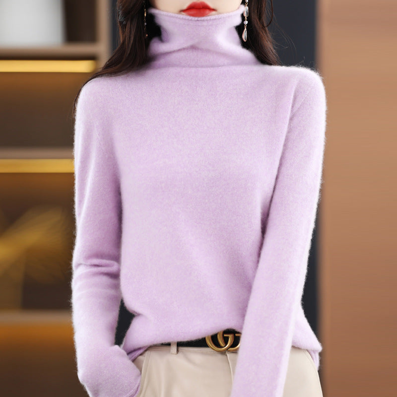 Sweter z golfem i długim rękawem